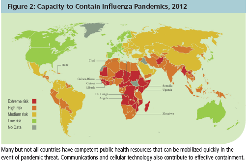 2012 influenza pandemic containment map