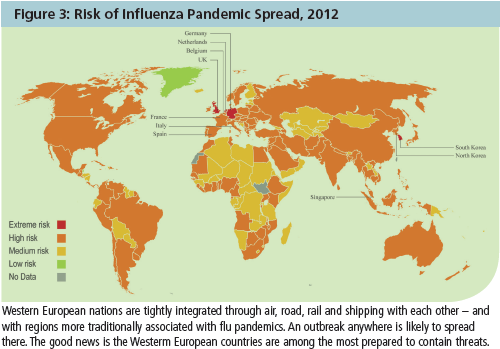 risk of influenza spread 2012